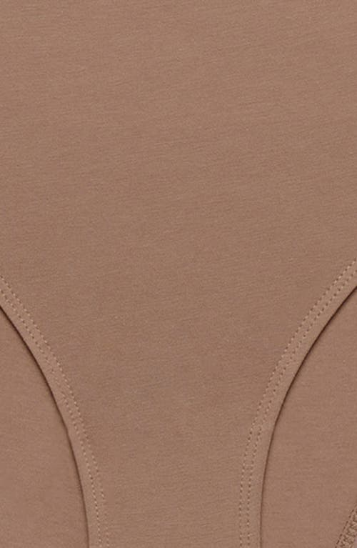 Shop Cuup The Highwaist High Cut Cotton Briefs In Taupe