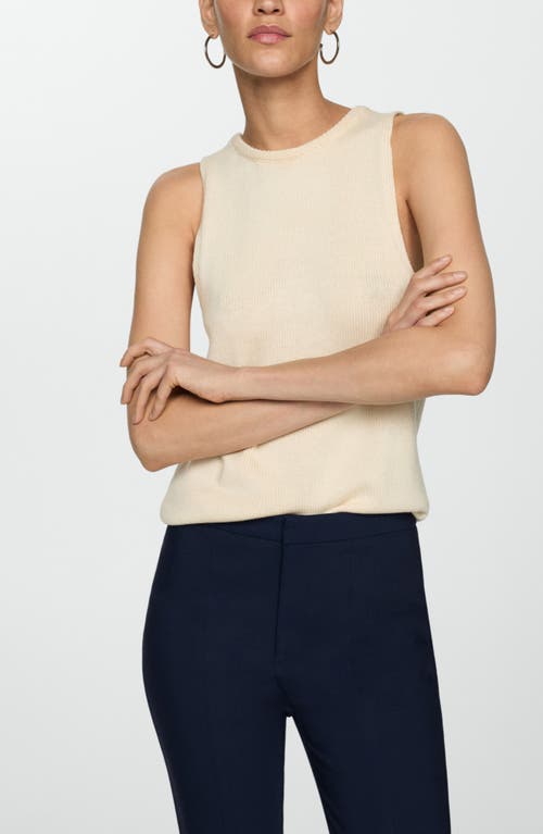 Mango Crop Skinny Pants In Navy