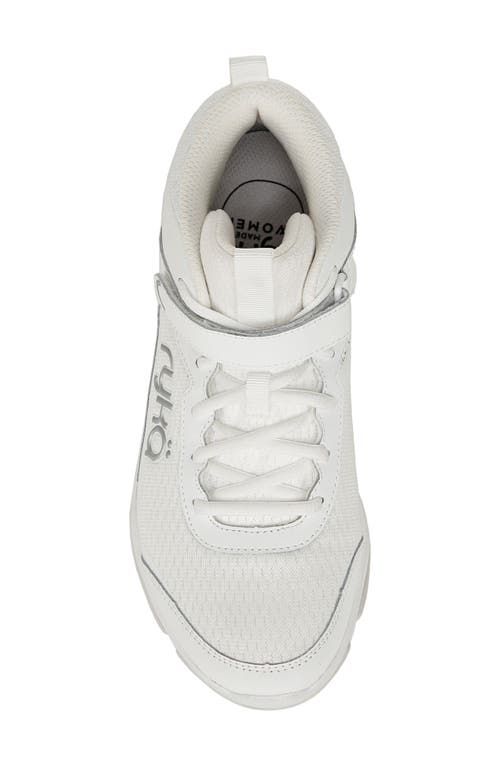 Ryka Devoxt Womens Logo Leather Running & Training Shoes In Brilliant White
