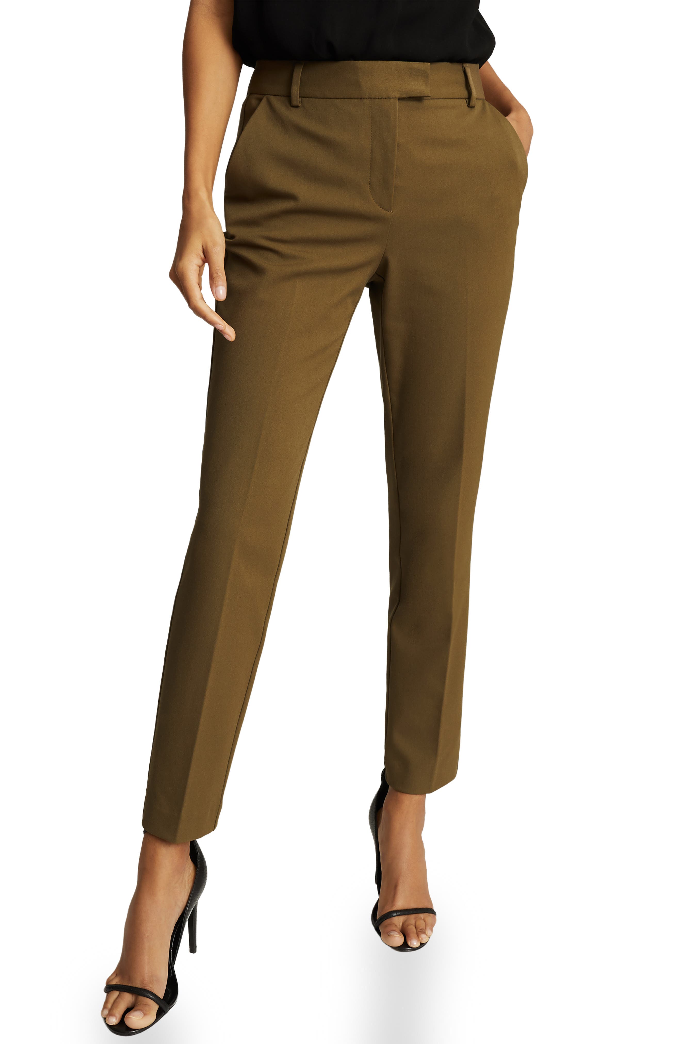Reiss Joanne Trousers In Khaki | ModeSens