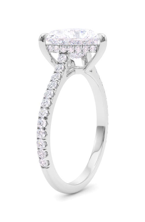 Shop Hautecarat Heart Cut & Pavé Lab Created Diamond 18k Gold Ring In 18k White Gold