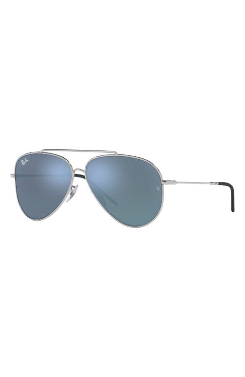 Shop Ray Ban Ray-ban Aviator Reverse 59mm Pilot Sunglasses In Silver