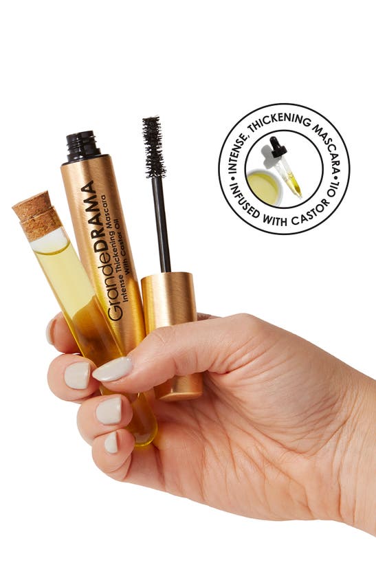 Shop Grande Cosmetics Grandedrama Thickening Mascara With Castor Oil In Black