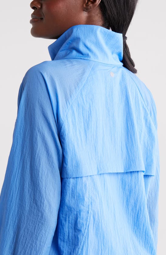 Shop Zella Expression Sheer Jacket In Blue Lapis