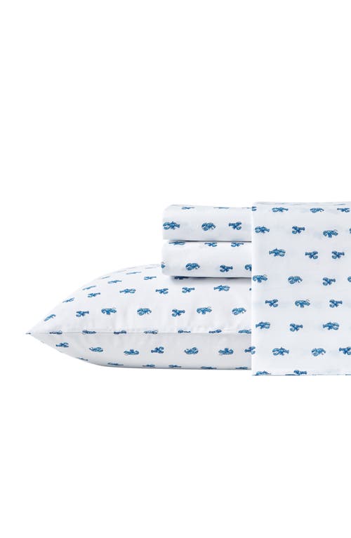 Nautica Closyter 200 Thread Count Cotton Percale Sheet Set In Blue