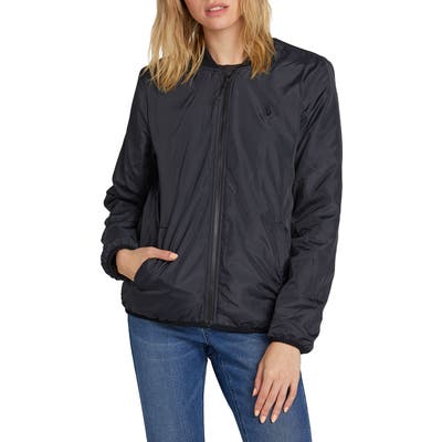 Volcom Polar Reversible Fleece Jacket, Black