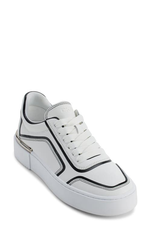 Shop Dkny Baylor Platform Sneaker In White/black