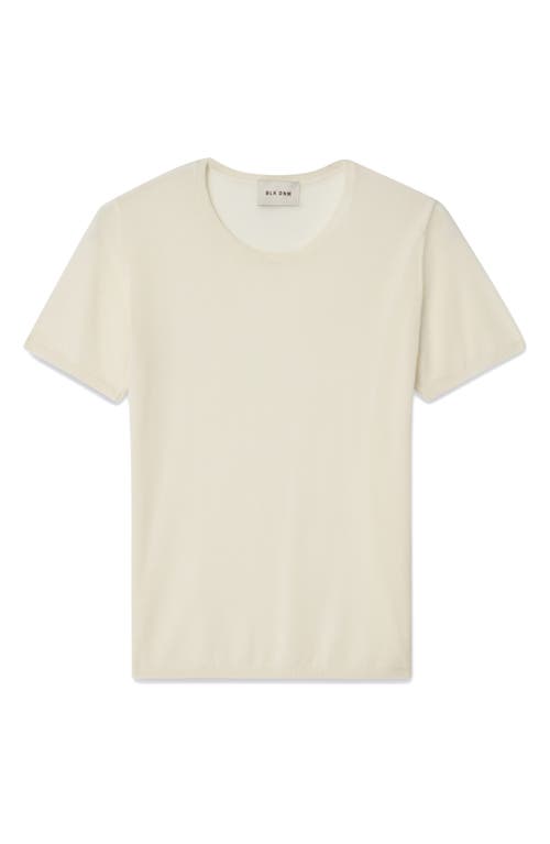 Shop Blk Dnm Wool & Silk Short Sleeve T-shirt Sweater In Off White