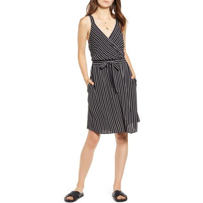 Treasure & Bond Sleeveless Tie Waist Dress, Blue
