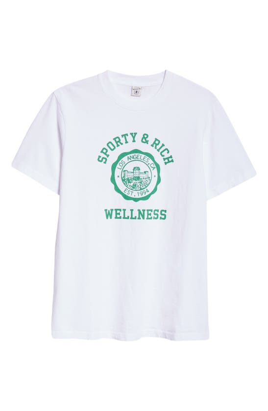 Shop Sporty And Rich Emblem Cotton Graphic T-shirt In White