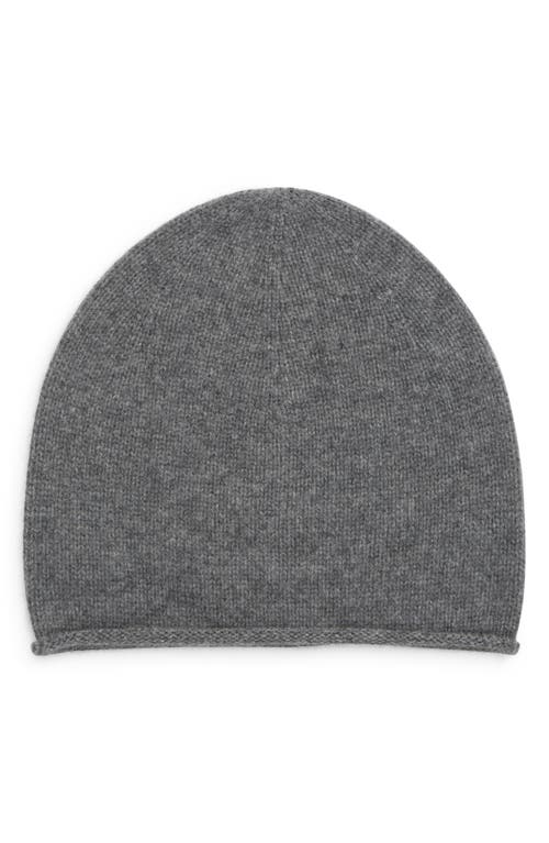 Vince Boiled Cashmere Chunky Knit Beanie in Medium Grey