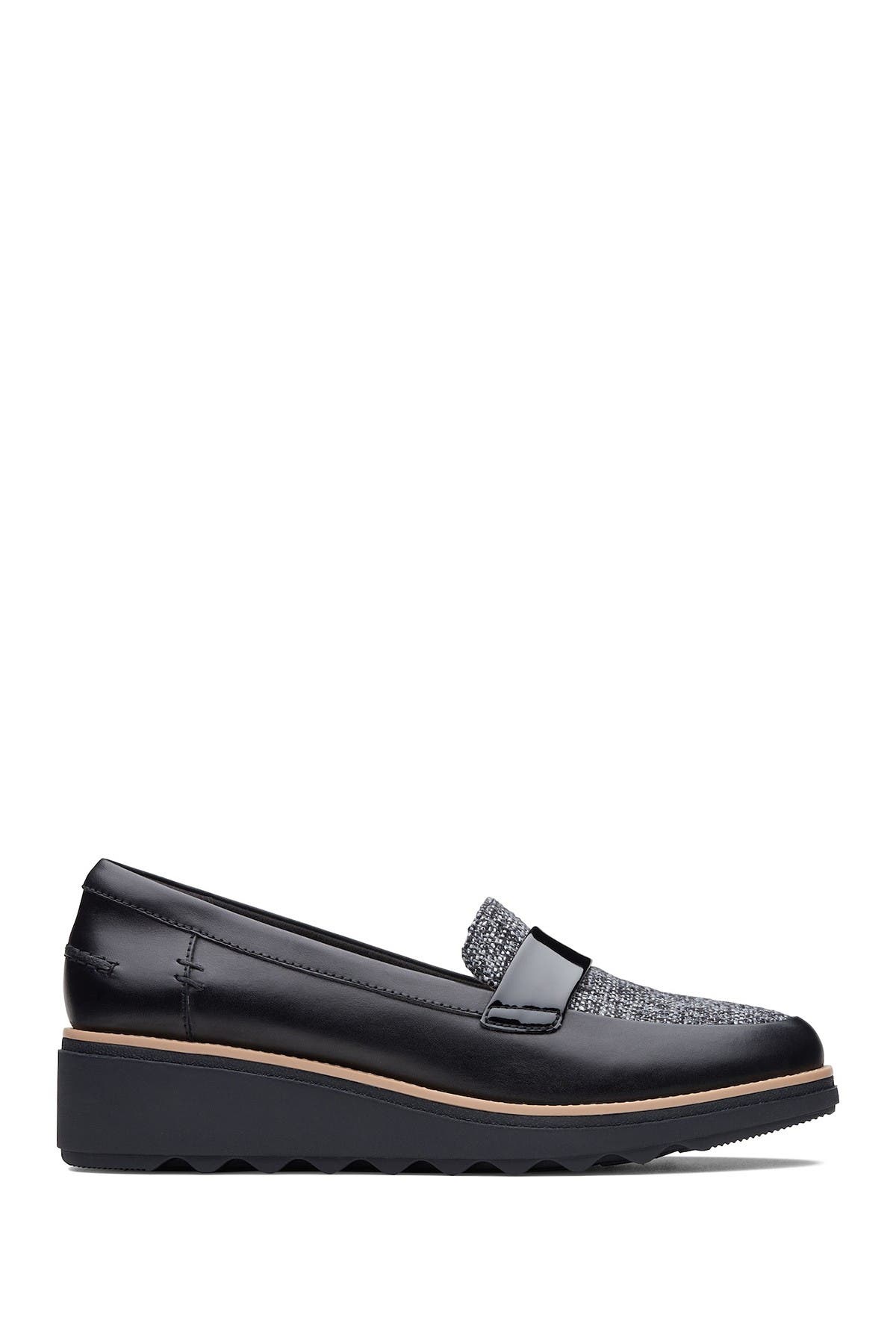 clarks sharon gracie platform loafers