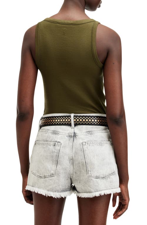 Shop Allsaints Rina Tank Top In Deep Khaki Green