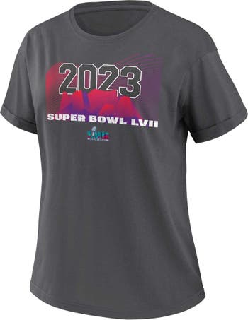Women's Super Bowl LVII WEAR by Erin Andrews Black Cropped Sponge Fleece  Pullover Hoodie