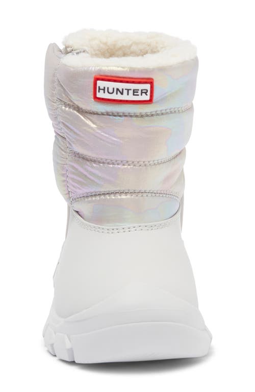Hunter Kids' Intrepid Waterproof Snow Boot In Patter Grey/rainbow