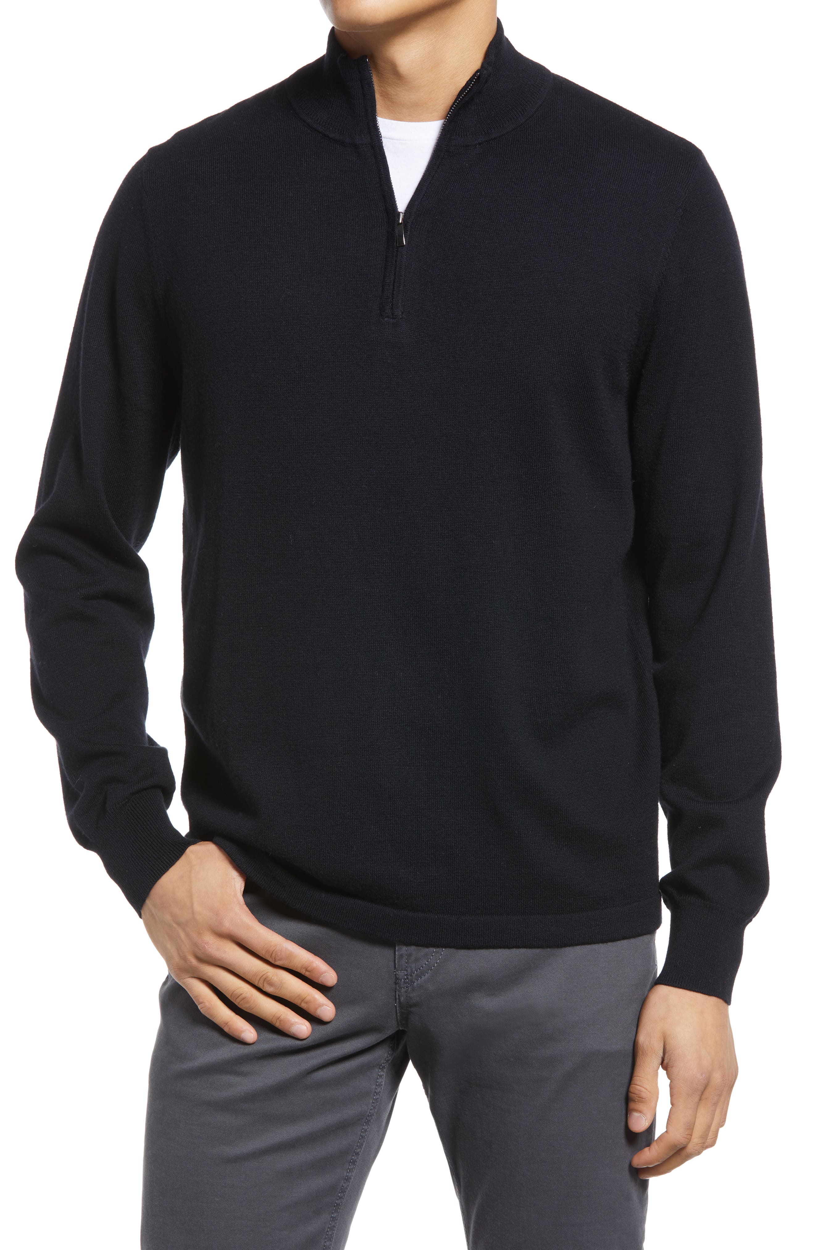 mens pullover zip