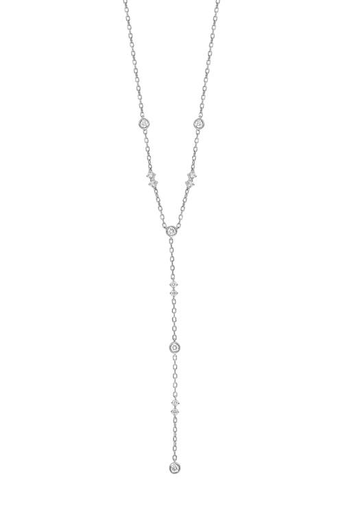 Shop Bony Levy Monaco Diamond Y-necklace In 18k White Gold