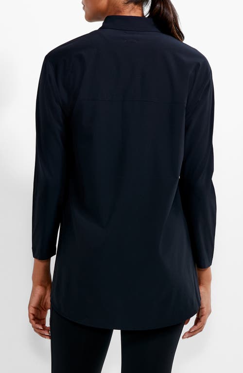 Shop Nz Active By Nic+zoe Upf 50+ Stretch Shirt In Black Onyx