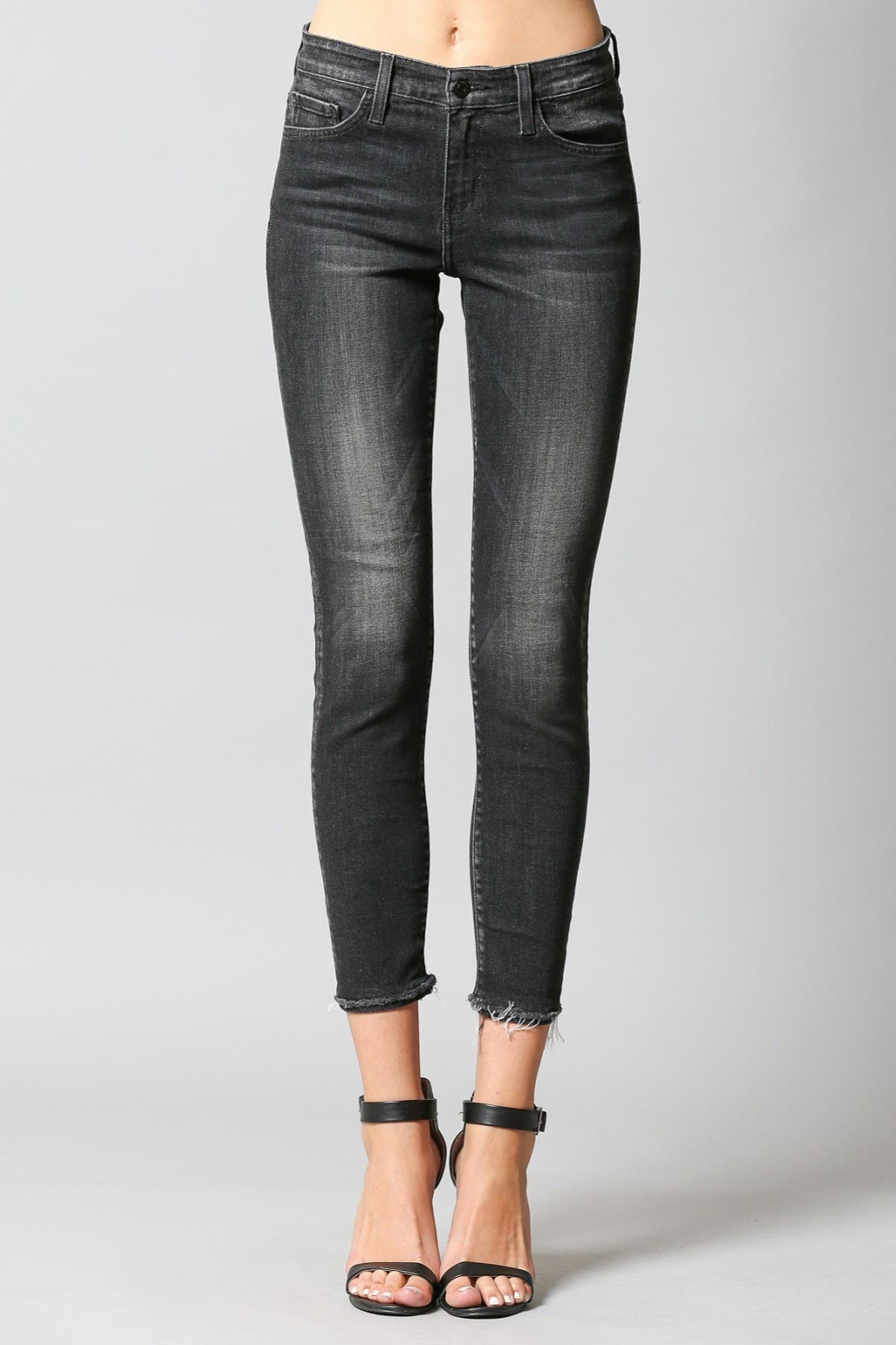 flying monkey frayed ankle jeans