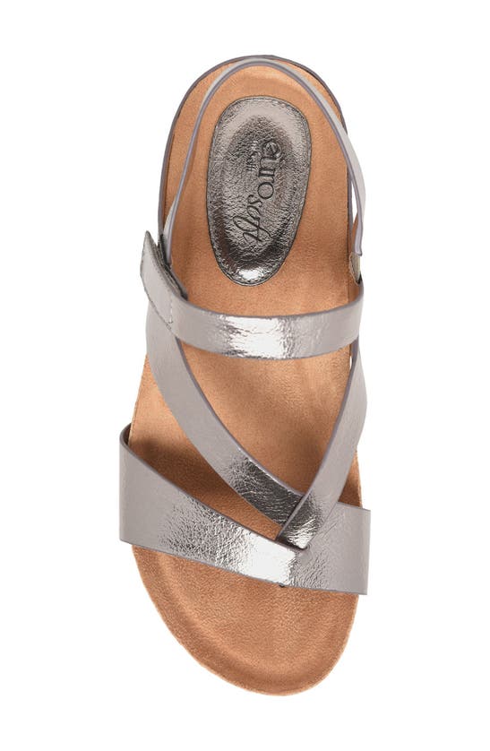 Eurosoft Gianetta Ankle Strap Sandal In Pewter Croco