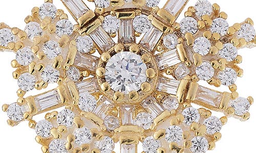Sphera Milano Floral Statement Earrings In Gold