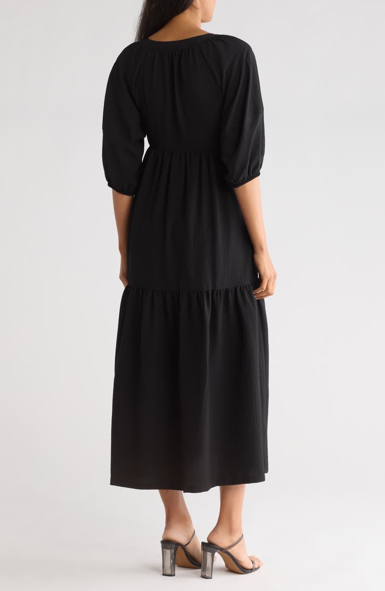 Calvin Klein Gauze Puff Sleeve Maxi Dress Nordstromrack