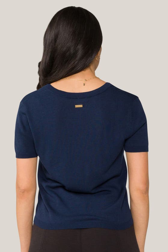 Shop Alala Vida Knit Tee In Navy