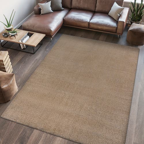 Shop Jonathan Y Twyla Classic Solid Low-pile Machine-washable Area Rug In Brown