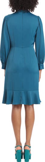 Maggy London Long Sleeve Ruffle Hem Dress | Nordstromrack