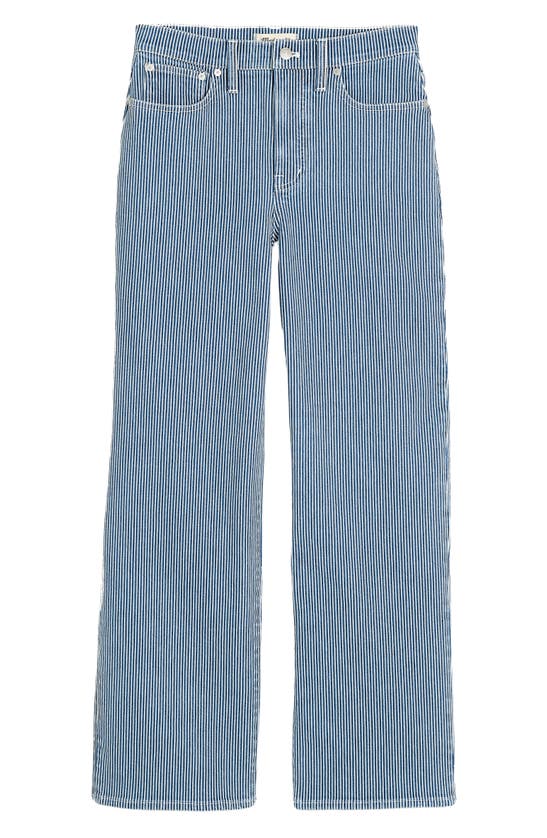 Shop Madewell The Perfect Vintage Wide Leg Crop Jeans In Indigo Railroad