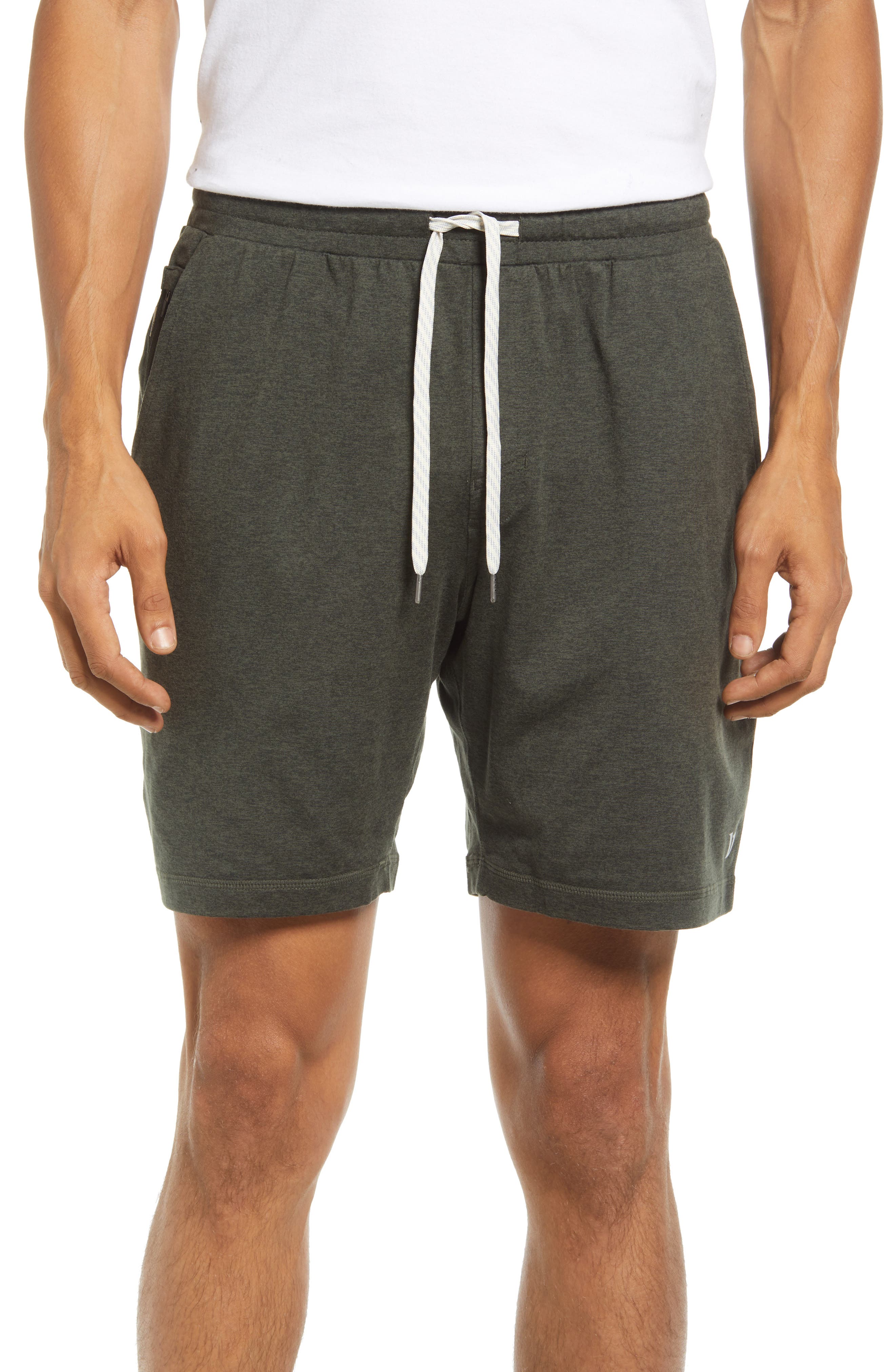 green sports shorts