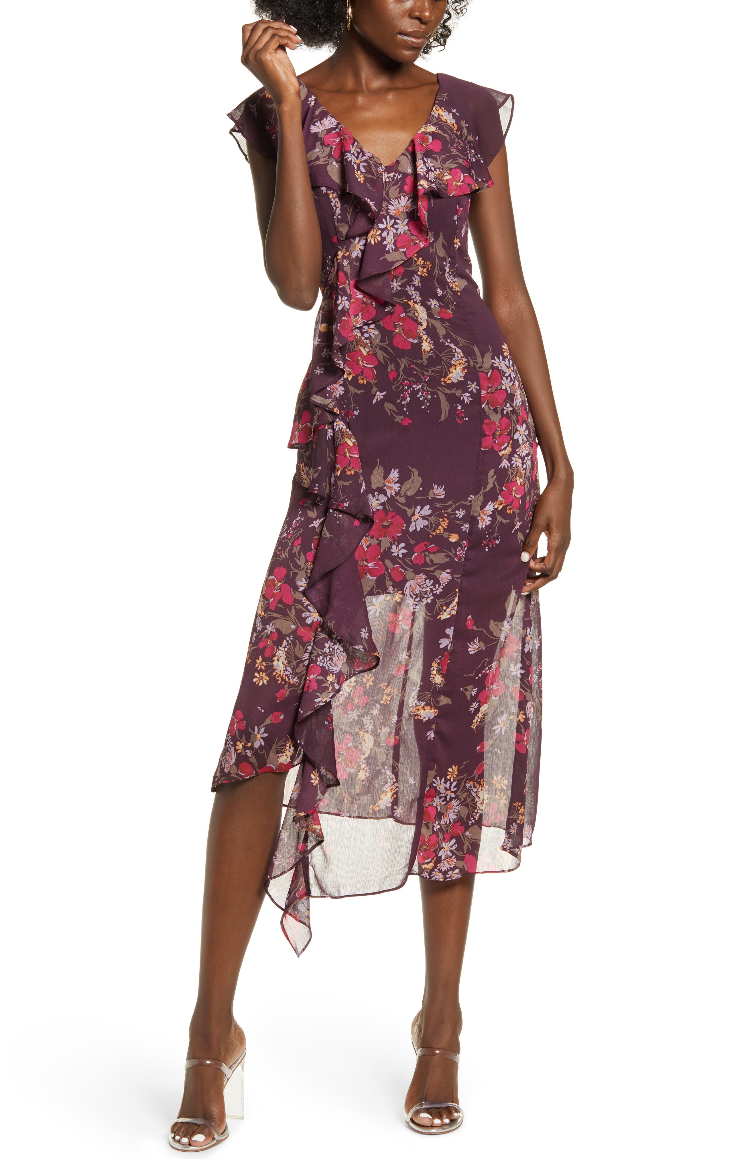 leith floral midi dress