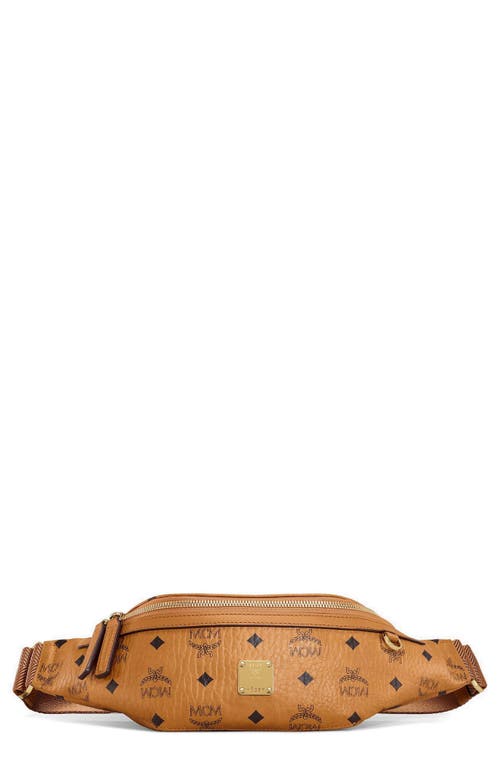 MCM Visetos Small Belt Bag in Cognac at Nordstrom