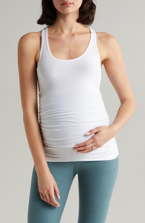 Maternity Tank Top with Chiffon in Blue