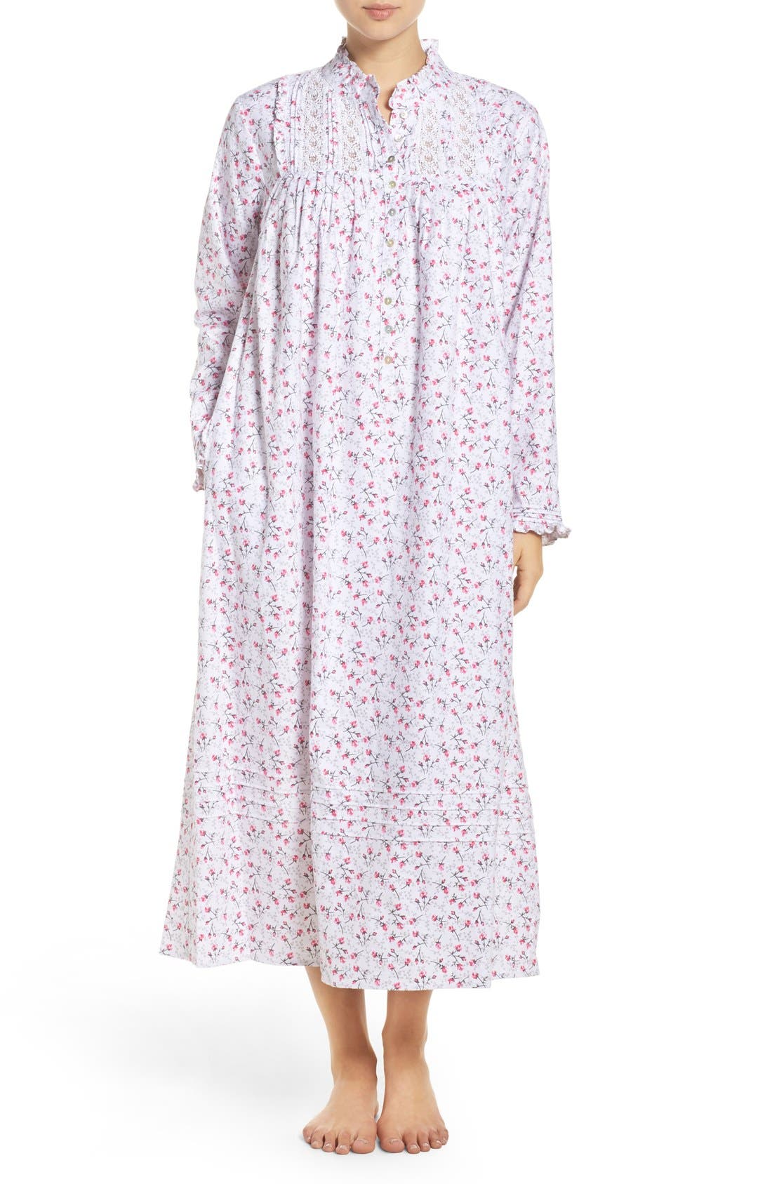 Eileen West Floral Flannel Nightgown Nordstrom