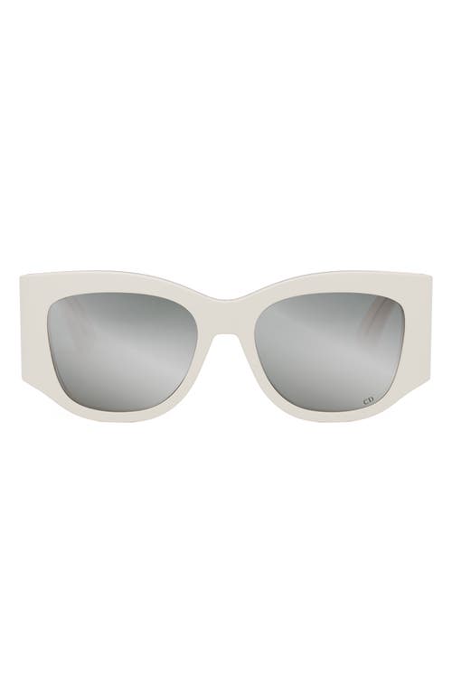 54mm DiorNuit S1I Square Sunglasses in Ivory /Smoke Mirror at Nordstrom
