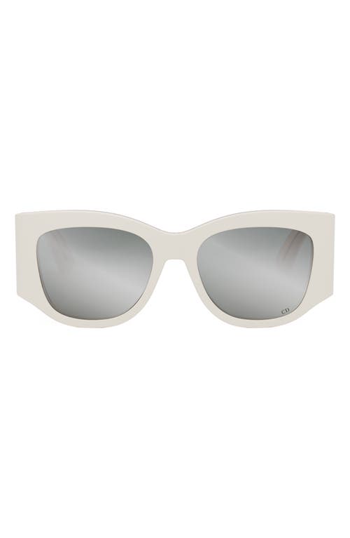 Shop Dior 54mm Nuit S1i Square Sunglasses In Ivory/smoke Mirror