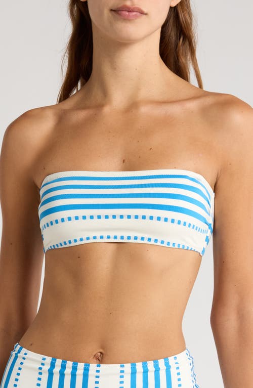 Shop Lemlem Ava Bandeau Bikini Top In Eshe Blue