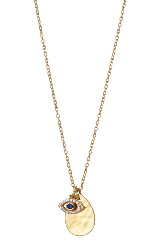 Argento Vivo Evil Eye Charm Cluster Necklace In Gold