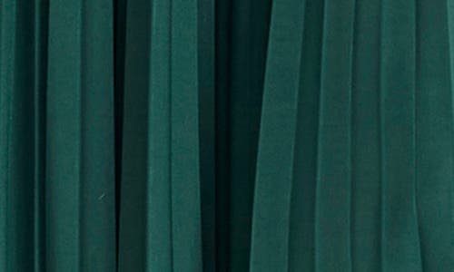 Maggy London Draped Bodice Cap Sleeve Pleated Midi Dress In Pine Grove