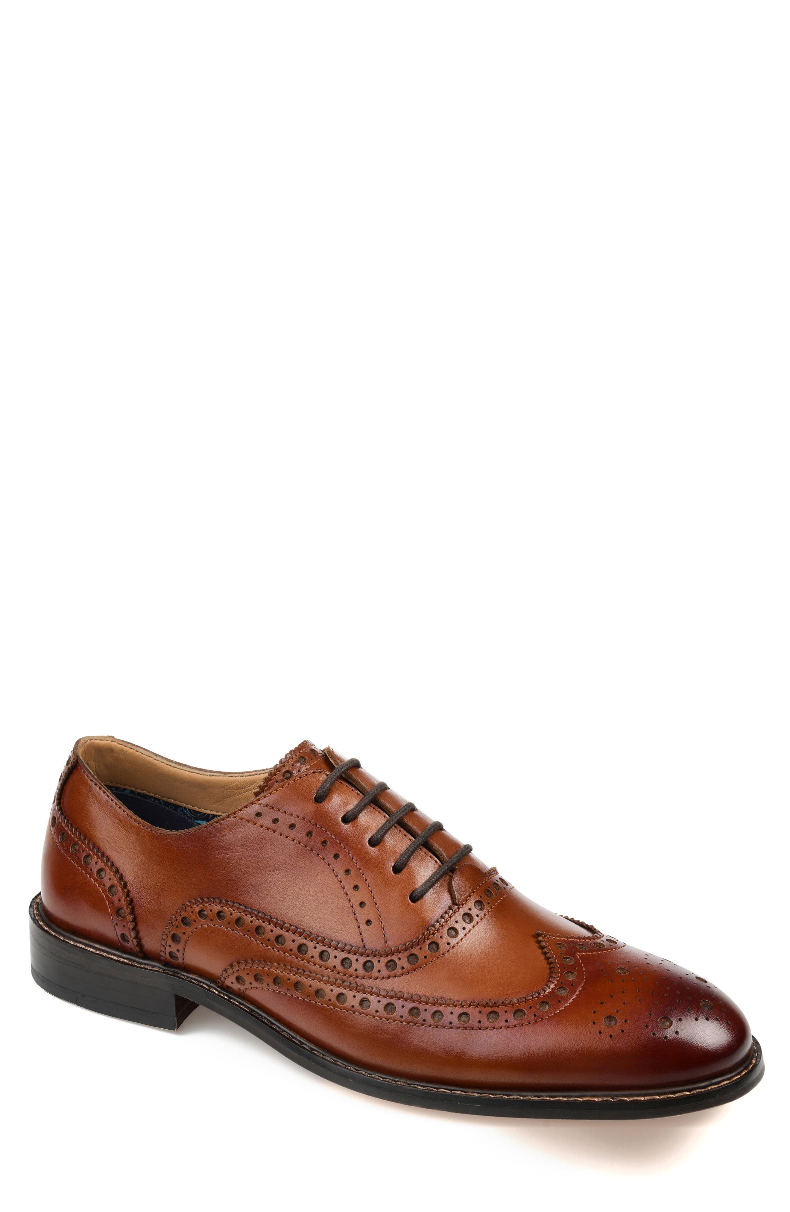 Thomas & Vine Thomas And Vine Odin Plain Toe Oxford Shoe In Cognac