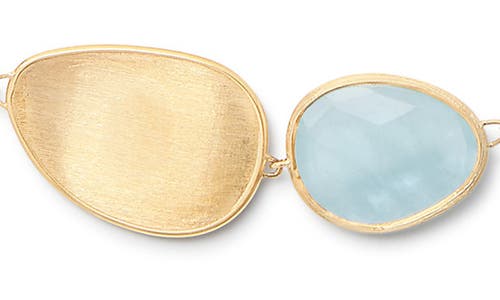 Marco Bicego Aquamarine Station Necklace In 18k Yellow Gold