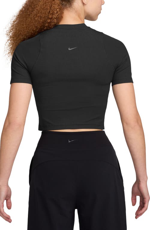 Shop Nike Zenvy Dri-fit Rib T-shirt In Black