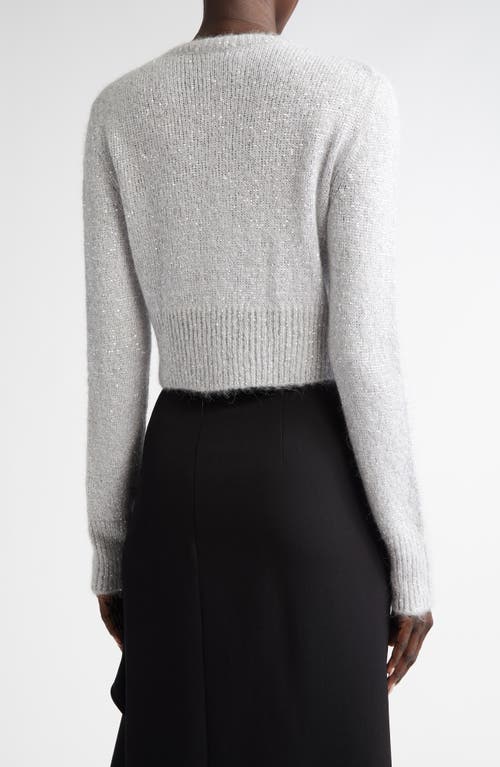 ERDEM ERDEM SEQUIN CROP ALPACA BLEND CARDIGAN 
