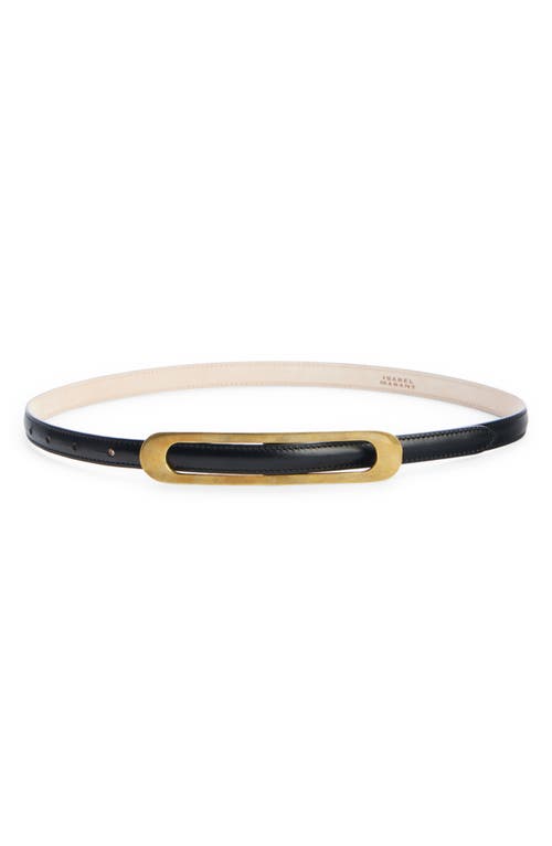 Isabel Marant Leyden Leather Belt in Black at Nordstrom, Size 90