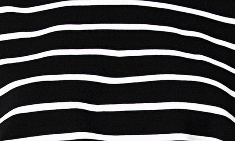 Shop Endless Rose Stripe Sleeveless Knit Top In Black/ White