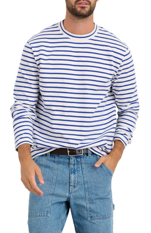 Alex Mill Stripe Long Sleeve T-Shirt in Natural/Blue