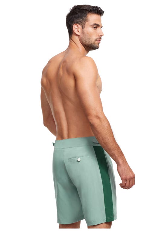 Shop Gottex Men Vacation Mode 9" Swim Shorts In Light Green Green