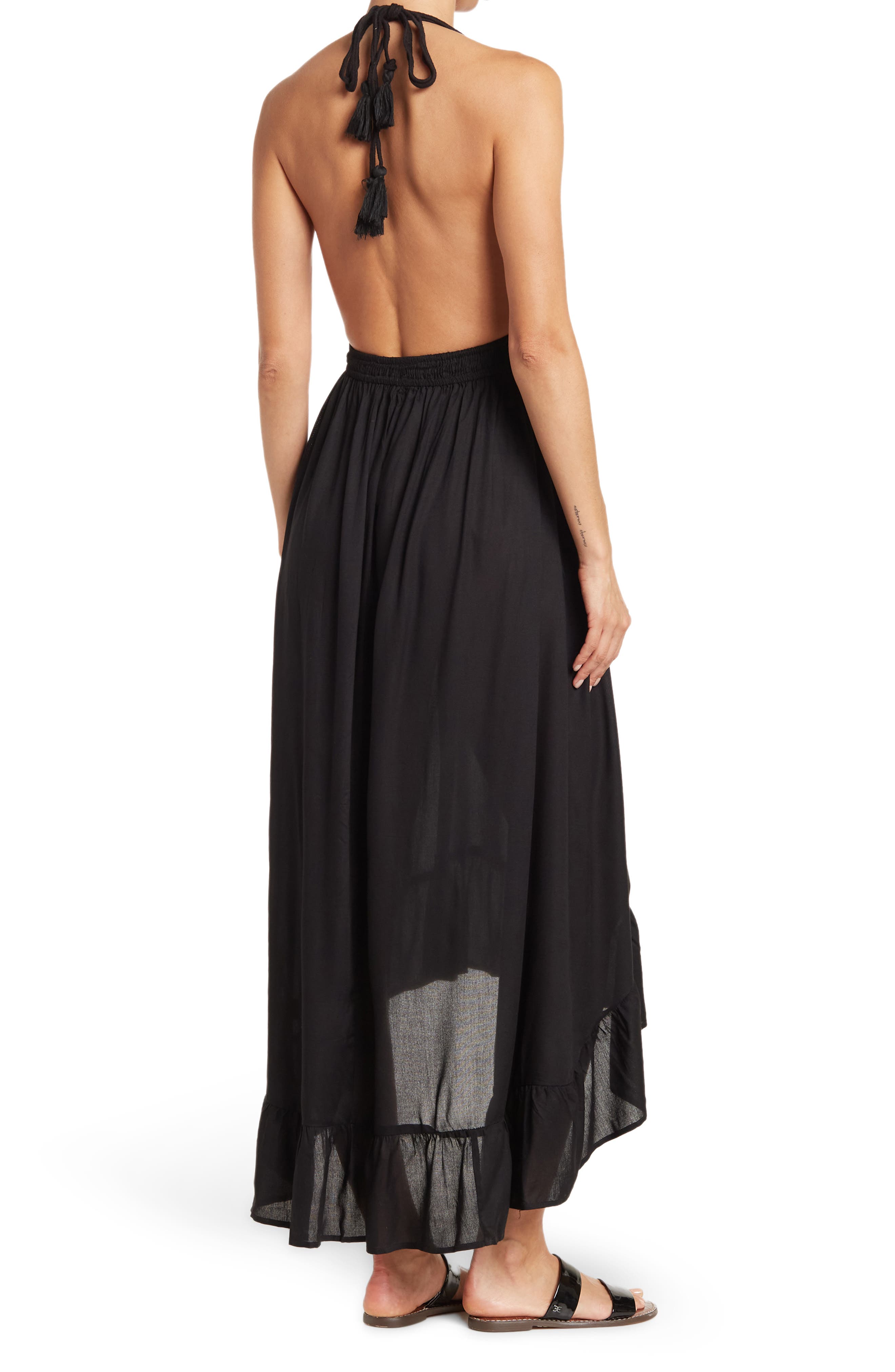 CROCHET HALTER TIE DYE MAXI DRESS main image 0