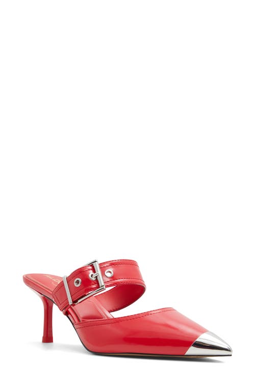 Shop Aldo Gretla Pointed Cap Toe Mule In Red